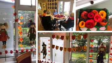 Knit and natter takes an autumnal twist at Shelton Lock care home